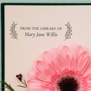 Elegant Classic "from the Bibliotek of" Självfärgande Stämpel