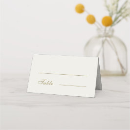 Elegant Classic Golden Monogram Bröllop Folded Placeringskort