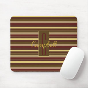 ELEGANT CLASSIC GULD BROWN RED RAND MONOGRAM MUSMATTA