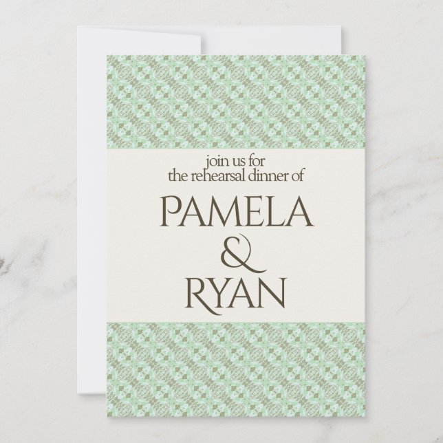 Elegant Classic Ivory Rehearsal Dinner Invitation Inbjudningar (Framsida)