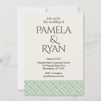 Elegant Classic Ivory Wedding Invitation Inbjudningar
