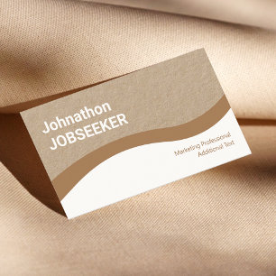 Elegant Classic Jobbsökare Clean Kraft Papper Brow Visitkort