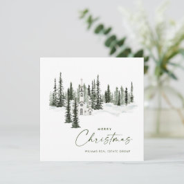 Elegant Classic jul Winter Forest Corporate Julkort