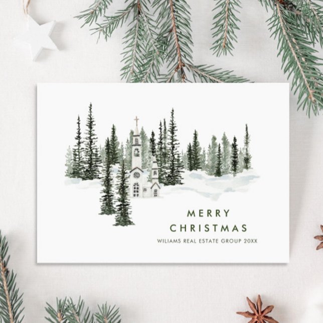 Elegant Classic jul Winter Forest Corporate Julkort (Skapare uppladdad)