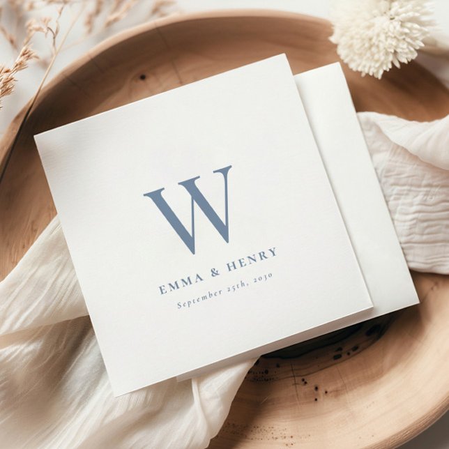 Elegant Classic Last Name Initial Wedding Pappersservett (Skapare uppladdad)