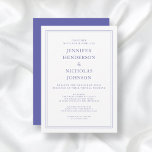 Elegant Classic Lila & White Virtuellare Bröllop I Inbjudningar<br><div class="desc">Elegant Classic Lila & White Virtuell Wedding Card. Inbjudan din gäst till onlinen som direktuppspelar din bröllop-ceremoni med elegantens klassiska brud och brudgumms fullt lila och vit virtuell bröllopsinbjudan. En enkel men ändå ändå elegant-design för ett klassiskt bröllop firande av Maggie B Design Studio. Matchande bröllop-papper och tillbehör finns i...</div>