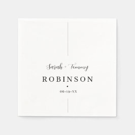 Elegant Classic med Rand Bröllop Pappersservett