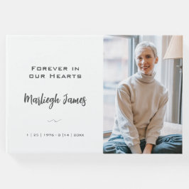 Elegant Classic Memorial Photo Guest Bok