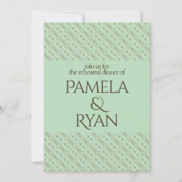 Elegant Classic Mint Rehearsal Dinner Invitation Inbjudningar