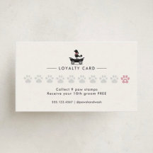 Elegant Classic Mobil hundfrisörsk Loyalty Card
