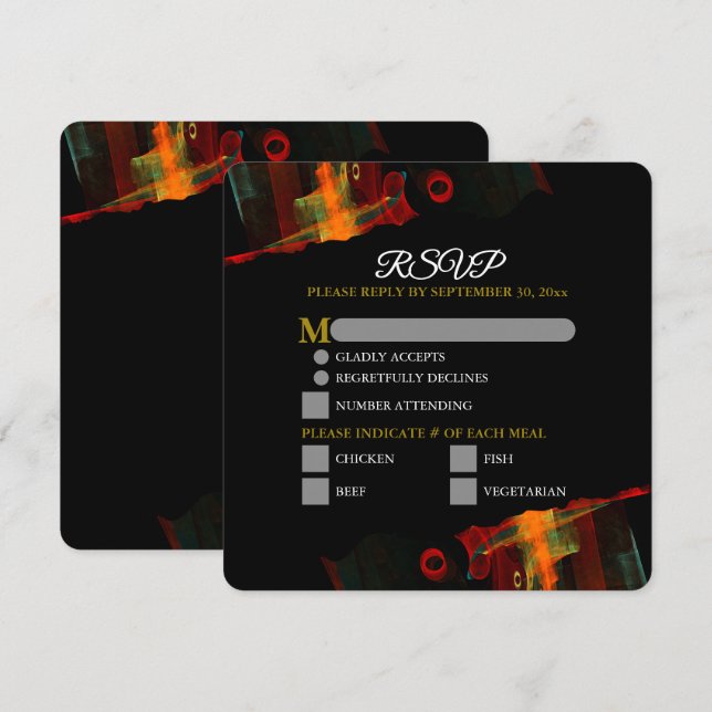 Elegant Classic Modern Trendy Pattern #903 Wedding (Fram/baksida)