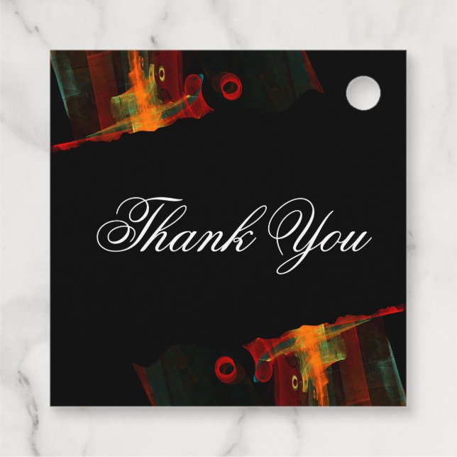 Elegant Classic Modern Trendy Pattern #903 Wedding Gåvor Etiketter (Baksida)