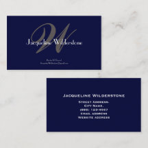 Elegant Classic Monogram & Namn Chic Professionell