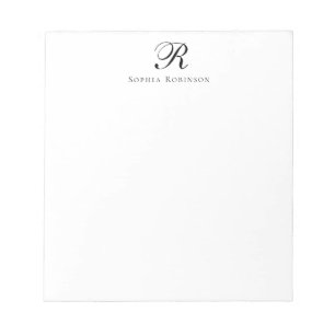 Elegant Classic Monogram Professionell Business Anteckningsblock