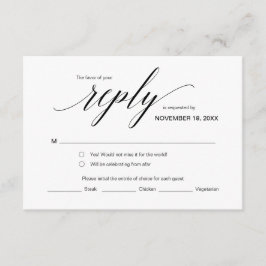 Elegant Classic-OSA, svart teckensnitt, svara Tilläggskort