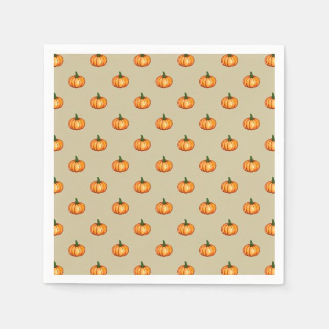 Elegant Classic Pumpkin Patterned Pappersservett (Framsidan)