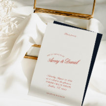 Elegant Classic Red & Deep Blue Bröllop