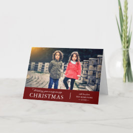 Elegant Classic Red Mycket God jul Foto Helgkort