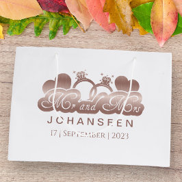 Elegant Classic Ro Gold foil Newlyweds