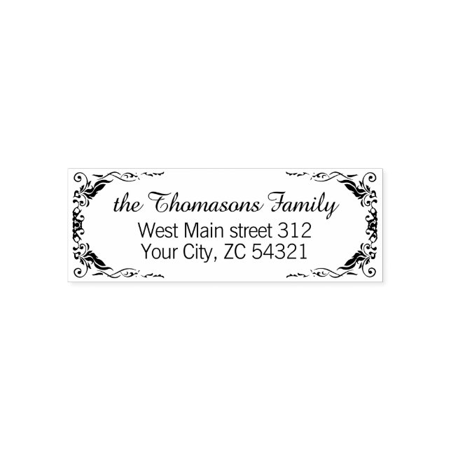 Elegant Classic Rulla Mönster Självfärgande Stämpel (Design)