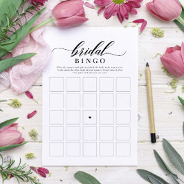 Elegant Classic Script Möhippa Bingo Game Inbjudningar