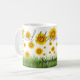 Elegant Classic Solrosdypografi Kaffemugg