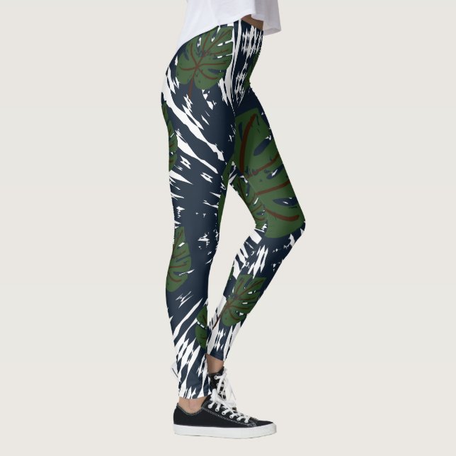 Elegant Classic Tie & Dye Löv Leggings (Höger)