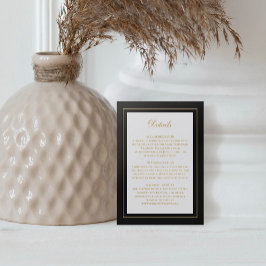 Elegant Classic Timless Simple Guld Black Tilläggskort