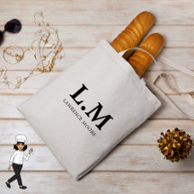 Elegant Classic Typo Namn Chef Monogram