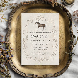 Elegant Classic Vintage Horse Race Derby Party Inbjudningar