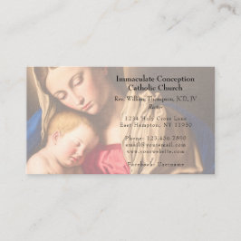 Elegant Classic Virgin Mary & Child Guld Church Visitkort