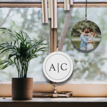 Elegant Classic White Monogram, par foto