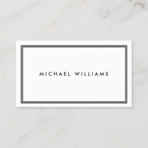 Elegant Classic White Visitkort