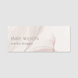 Elegant Classy Abstrakt  Watercolor Foliage Namnbricka