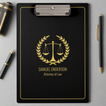 Elegant Classy Black & Guld Lawyer