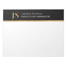 Elegant Classy Black & Guld Personlig Monogram