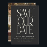 Elegant Classy Black Simple Modern Trendig Photo Spara Datumet<br><div class="desc">Elegant Classy Black Simple Modern Trendig Photo Save Date</div>