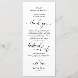 Elegant Classy Black, Ställe-inställning - tack fö Program