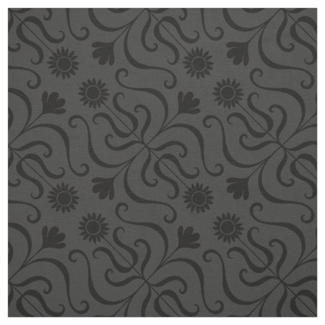 Elegant Classy Blommigt Damask Solrosolkol Tyg (Provkarta)