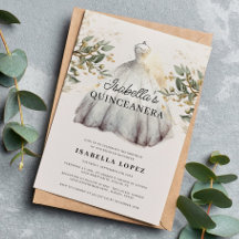 Elegant Classy Blommigt & Princess Dress Quinceane