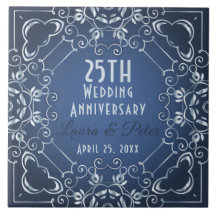 Elegant Classy Blue- och Silver Bröllop-årsdagen