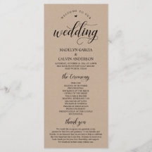 Elegant Classy Brown Rustic Kraft Bröllop Ceremony