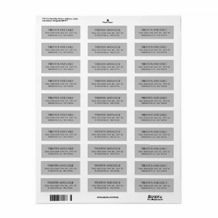 Elegant Classy Dove Grått Returadress Etikett