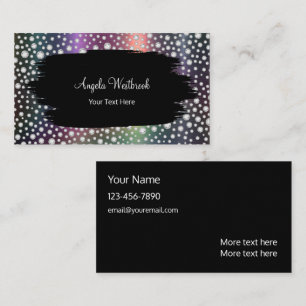Elegant Classy Glitzy Bling-Affärskort Visitkort