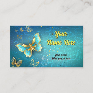 Elegant Classy Golden Butterfly Visitkort