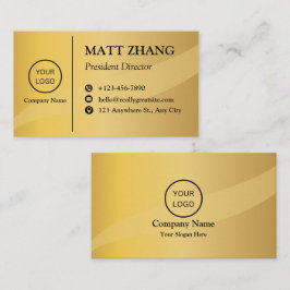 Elegant Classy Golden Professionell Modern Golden Visitkort