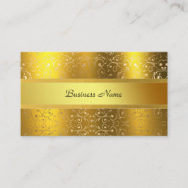 Elegant Classy Guld Damask Embossed look Visitkort