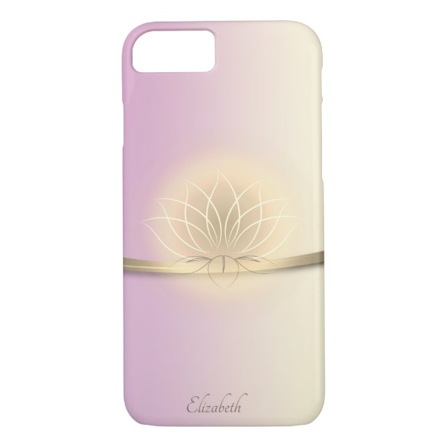 Elegant Classy Guld Lotus - Personlig Case-Mate iPhone Skal (Baksida)