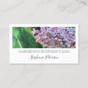 Elegant Classy Lilac Anpassningsbar Photo Grönt Ga Visitkort
