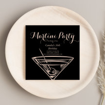 Elegant Classy Martini Dink Vuxen Black Birthday
